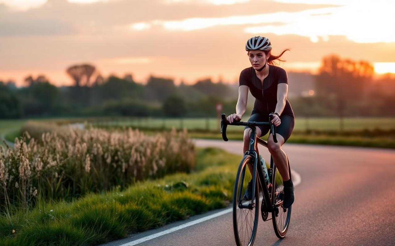 Vrouwelijke wielrenner in Luma-Glide shorts